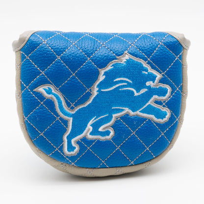 Detroit Lions Solid Mallet Putter quilted headcover, front view