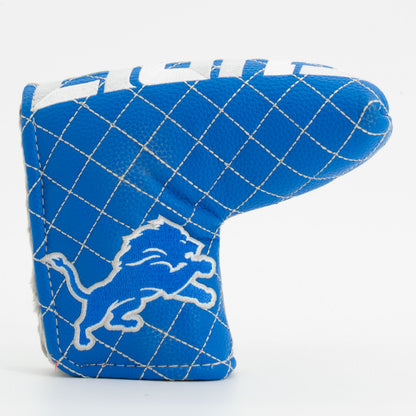 Detroit Lions Split Blade Putter quilted headcover, front view