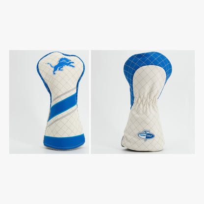 Detroit Lions Striped Quilted Driver Headcover, front and back views