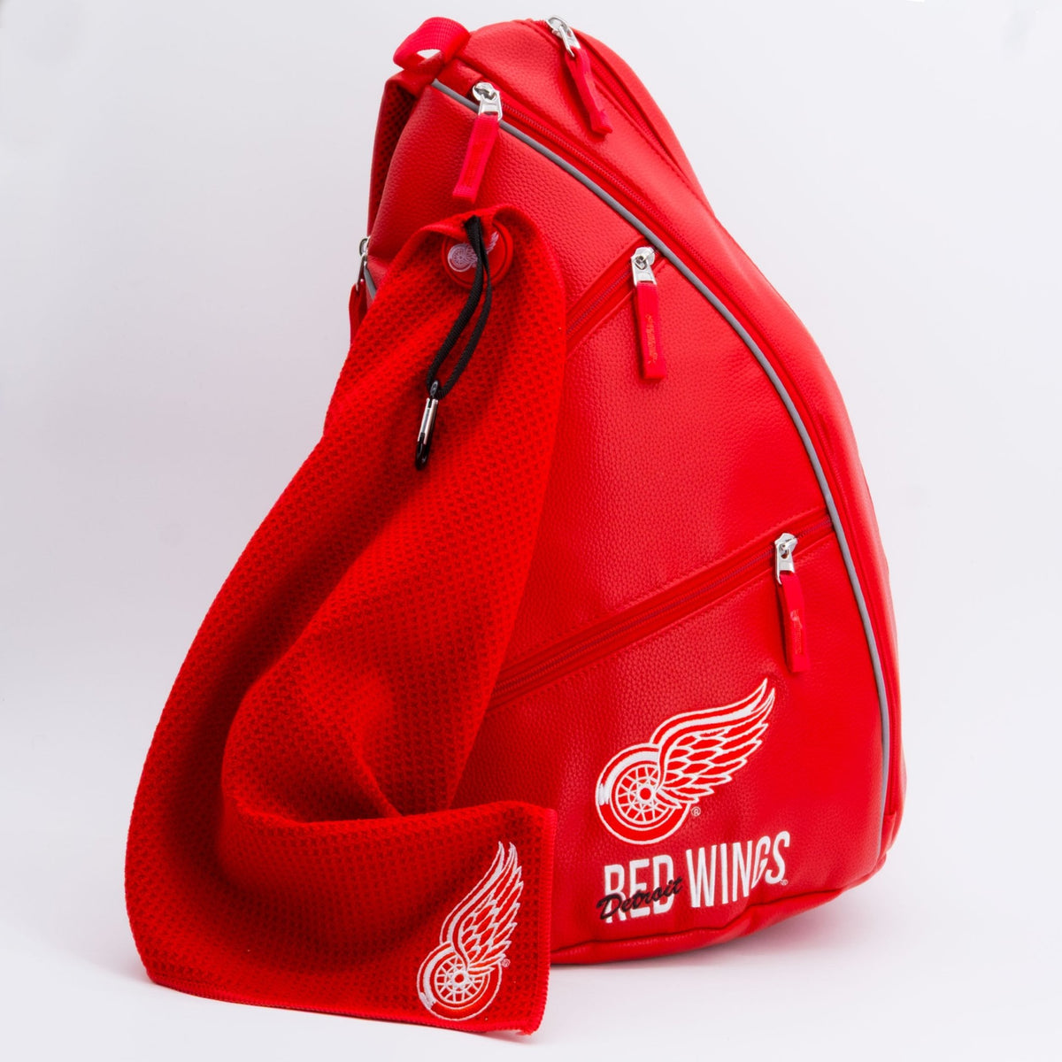 Detroit Red Wings PU leather backpack by Team Golf, view 8