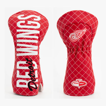 Detroit Red Wings Solid Quilted Driver Headcover, front and back views