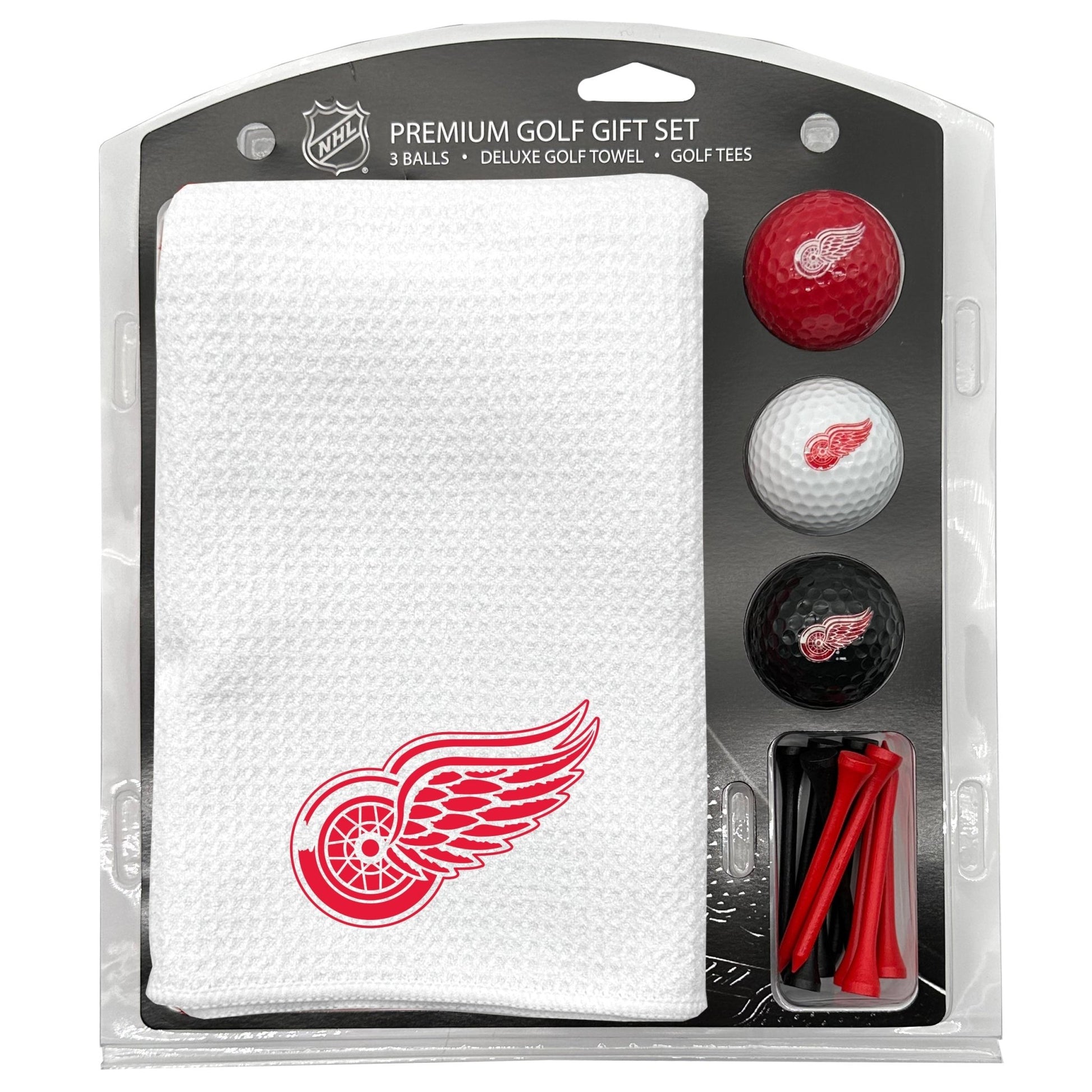 Detroit Red Wings White Microfiber Towel Golf Gift Set - Club Rehab
