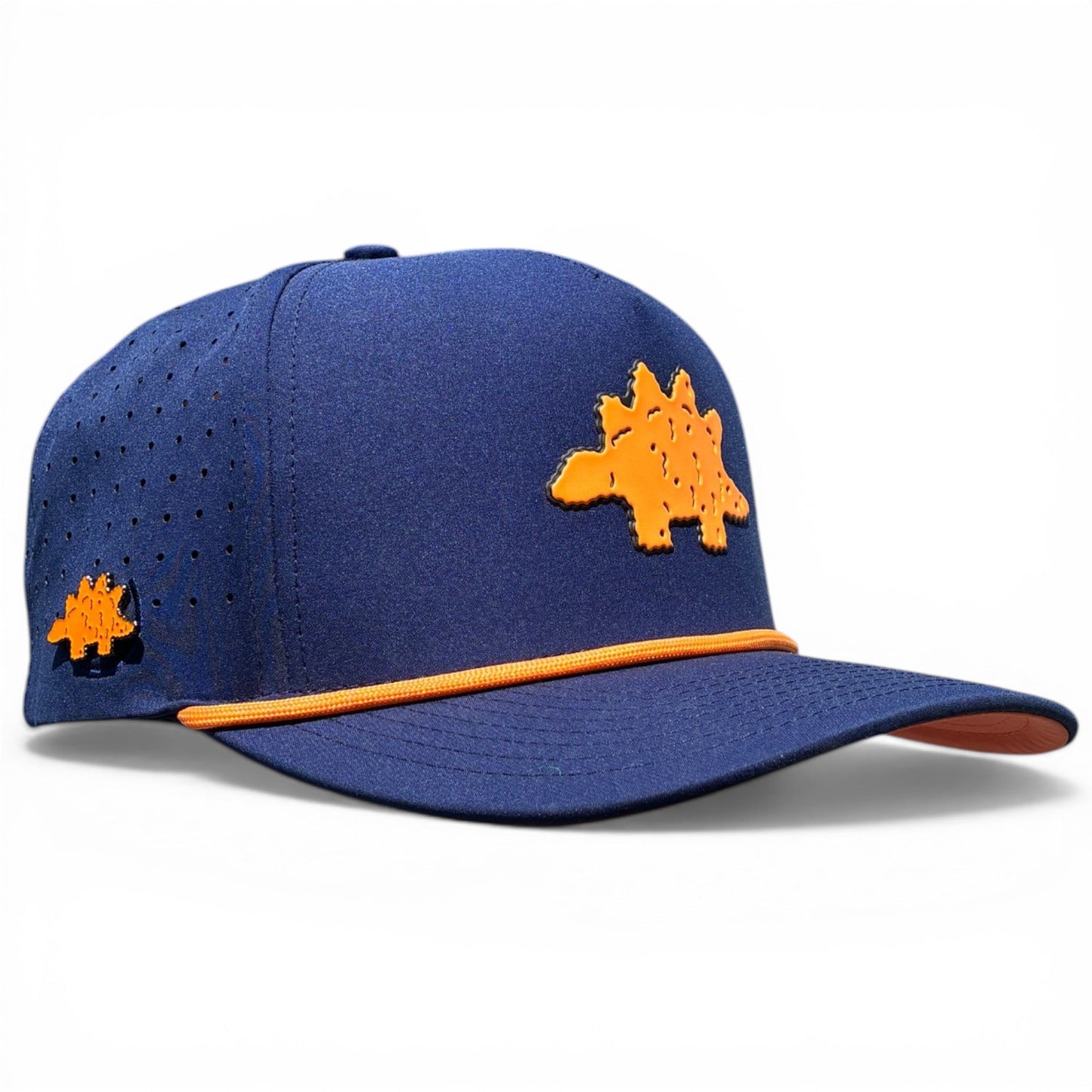 Dino Nugget Golf Hat | Snapback Cap | Built-in Magnetic Ball Marker Holder + Marker Included | Dinosaur Chicken | Adjustable - Club Rehab