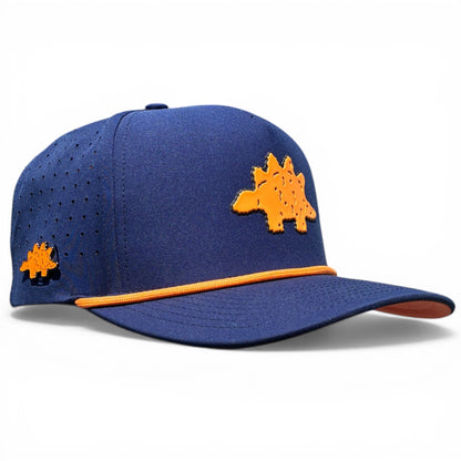 Dino Nugget Golf Hat | Snapback Cap | Built-in Magnetic Ball Marker Holder + Marker Included | Dinosaur Chicken | Adjustable - Club Rehab