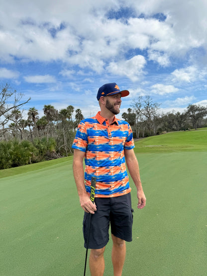 Dino Nugget Golf Hat | Snapback Cap | Built-in Magnetic Ball Marker Holder + Marker Included | Dinosaur Chicken | Adjustable - Club Rehab