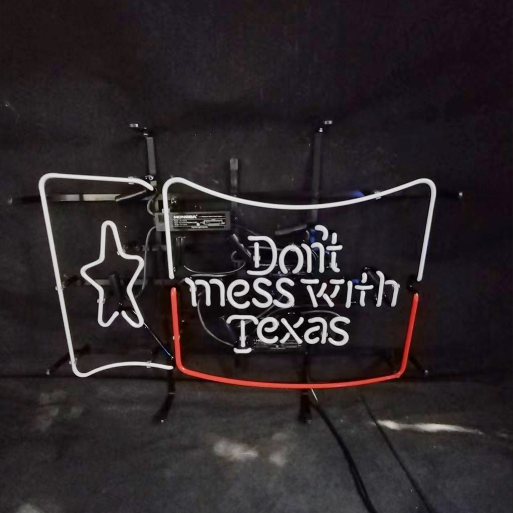 Don't Mess with Texas Lone Star Beer Neon Signs - Club Rehab