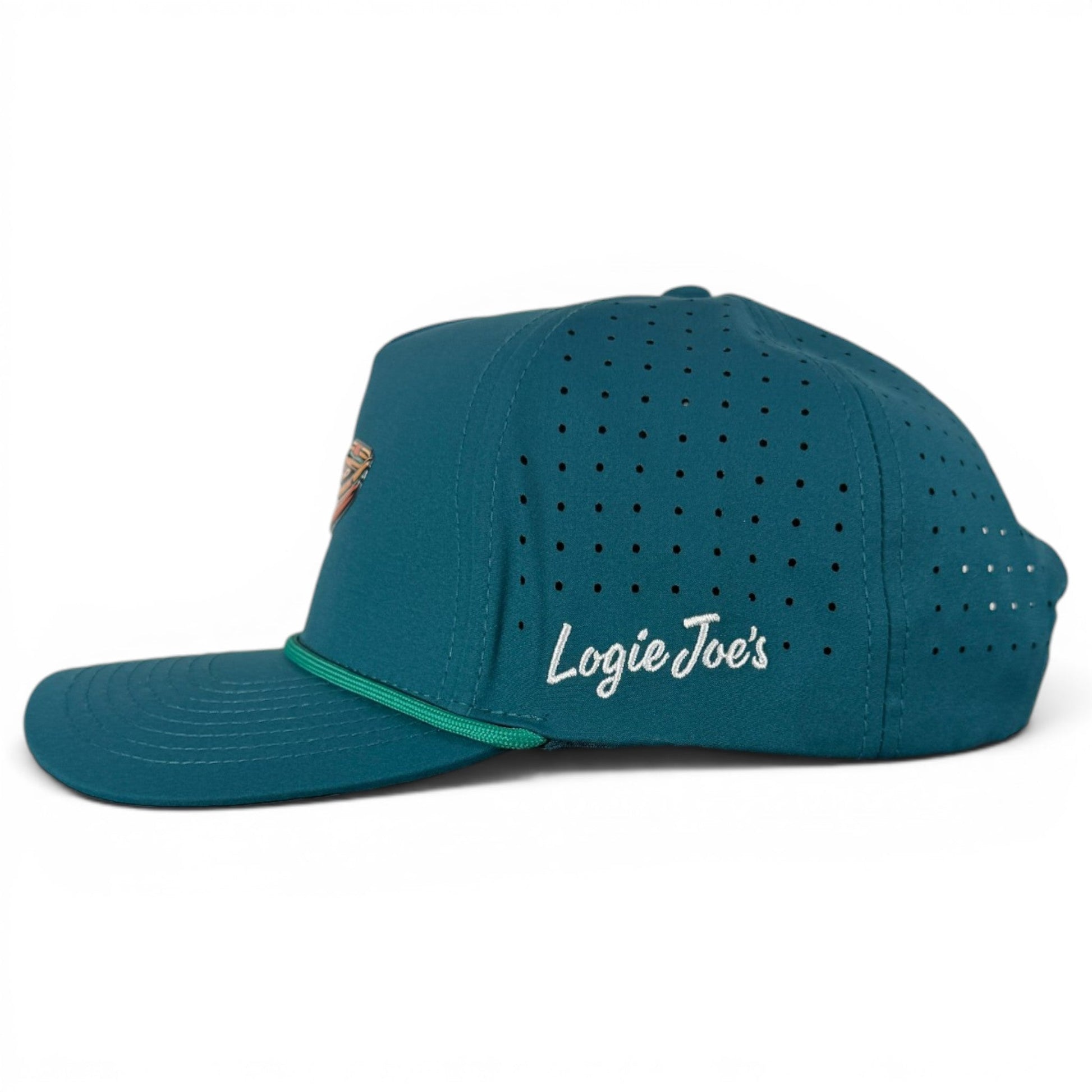Driftwood Golf Hat | Snapback Cap | Built-in Magnetic Ball Marker Holder + Marker Included | Adjustable | Wood Boat Teal - Club Rehab