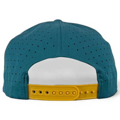 Driftwood Golf Hat | Snapback Cap | Built-in Magnetic Ball Marker Holder + Marker Included | Adjustable | Wood Boat Teal - Club Rehab