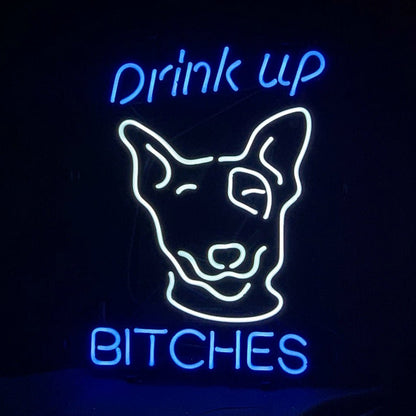 Drink Up Bitches Neon Sign Light - Club Rehab