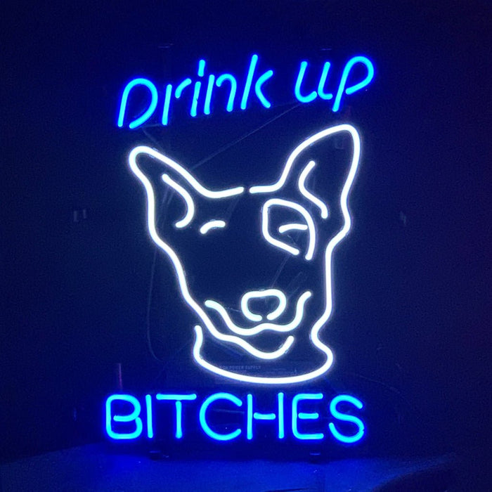 Drink Up Bitches Neon Sign Light - Club Rehab