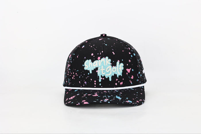 Drippy Black Paint Hat - Club Rehab