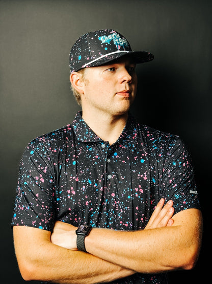 Drippy Black Paint Hat - Club Rehab