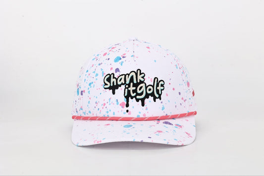 Drippy White Paint Hat - Club Rehab