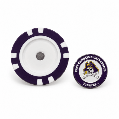 East Carolina poker chip and Pirates marker set