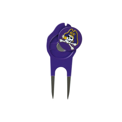 ECU Pirates divot tool: round marker lifted