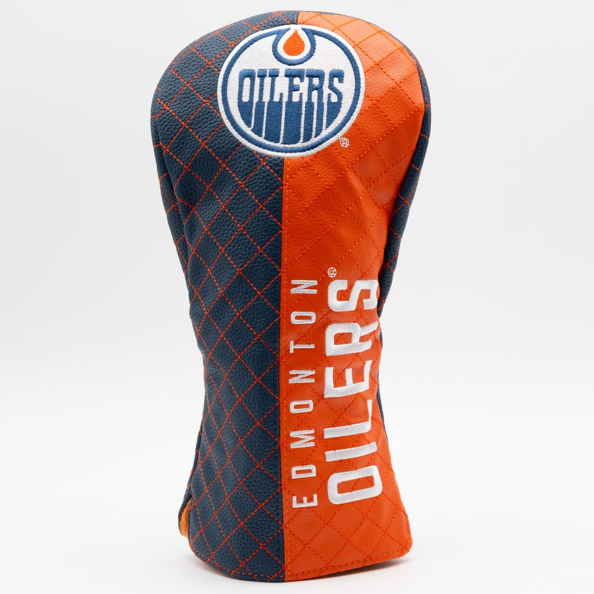 Edmonton Oilers split driver quilted golf headcover