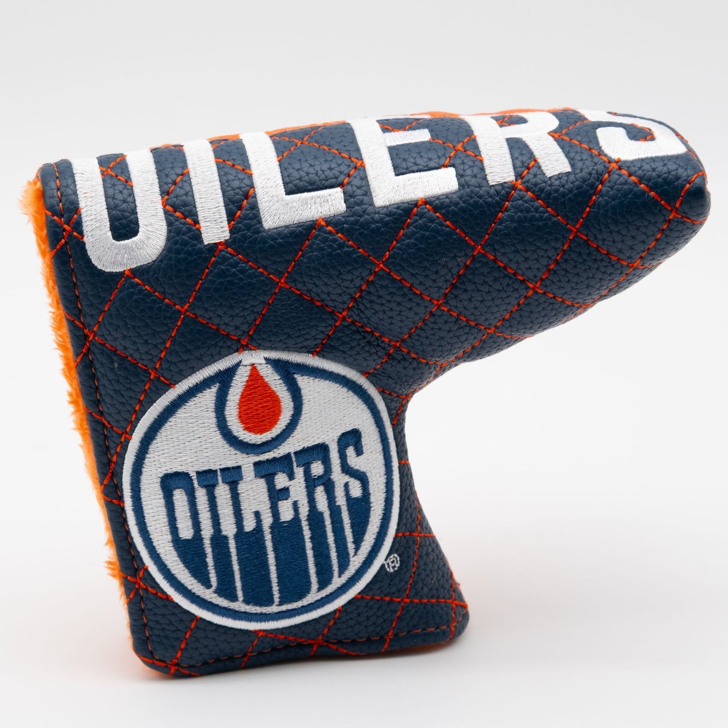 Edmonton Oilers split blade putter quilted golf headcover