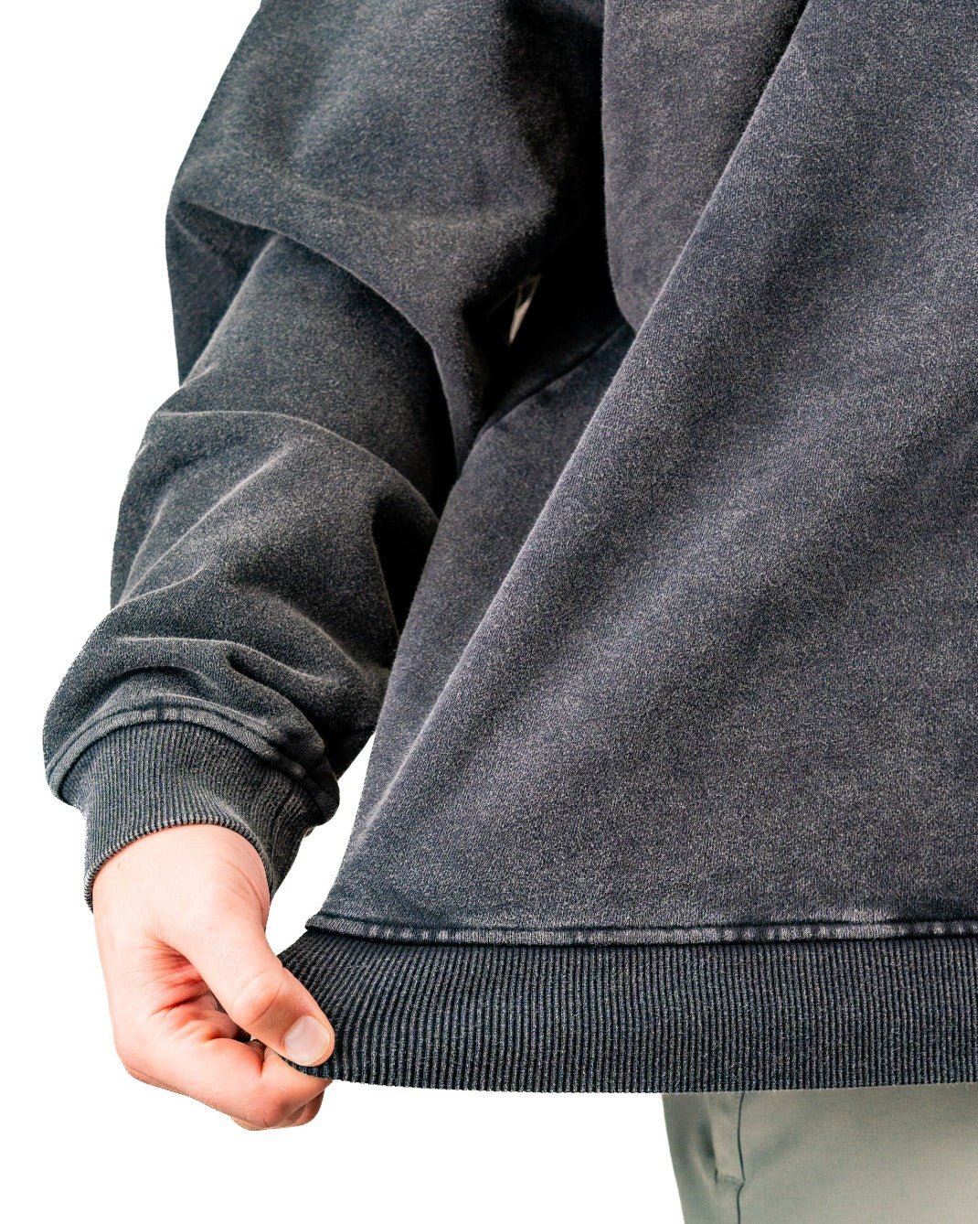 Embossed Spade Crewneck - Washed Charcoal - S - Club Rehab