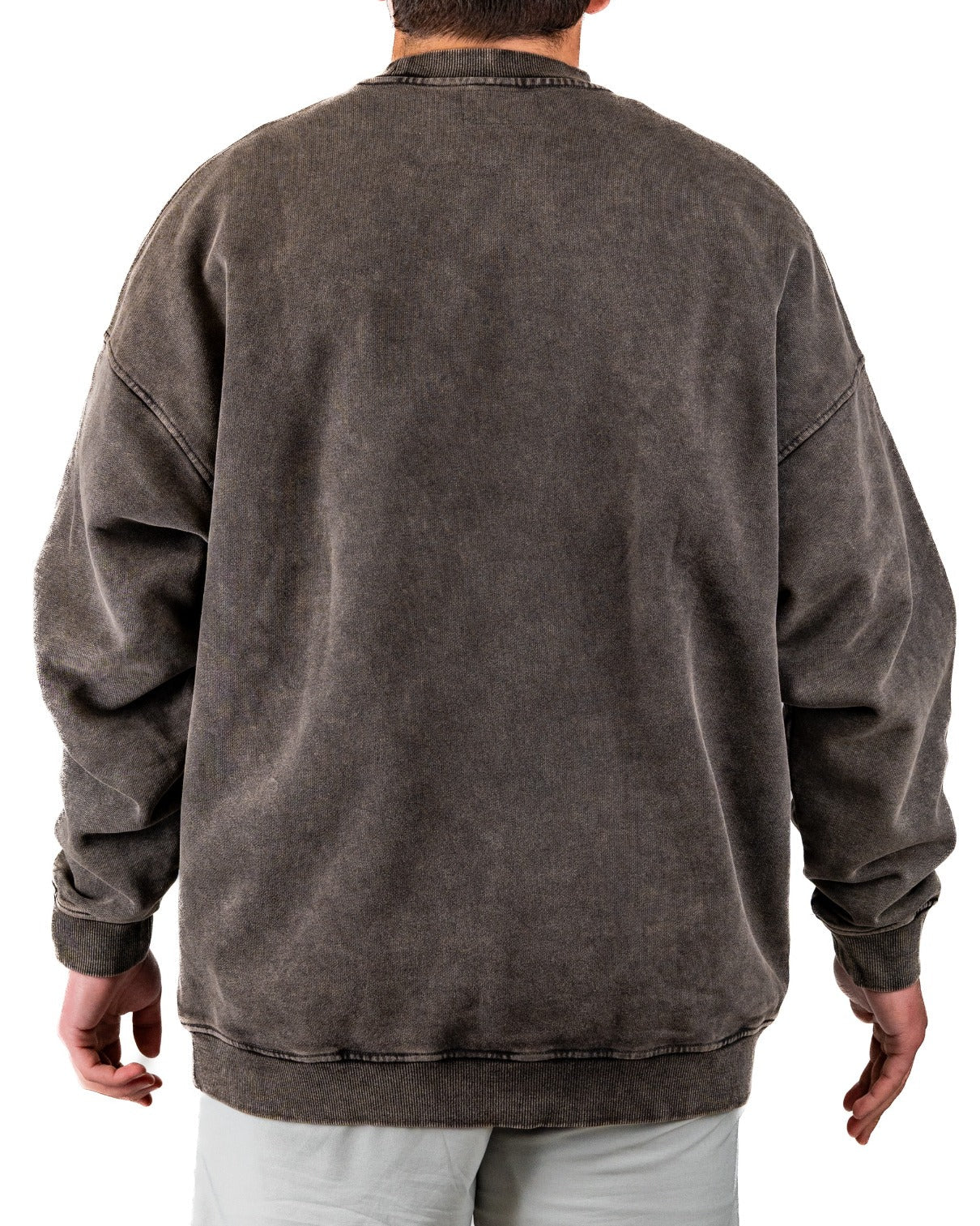 Embossed Spade Crewneck - Washed Iron - S - Club Rehab