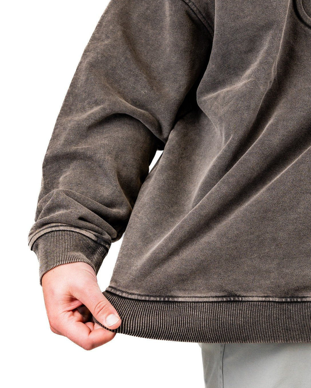 Embossed Spade Crewneck - Washed Iron - S - Club Rehab
