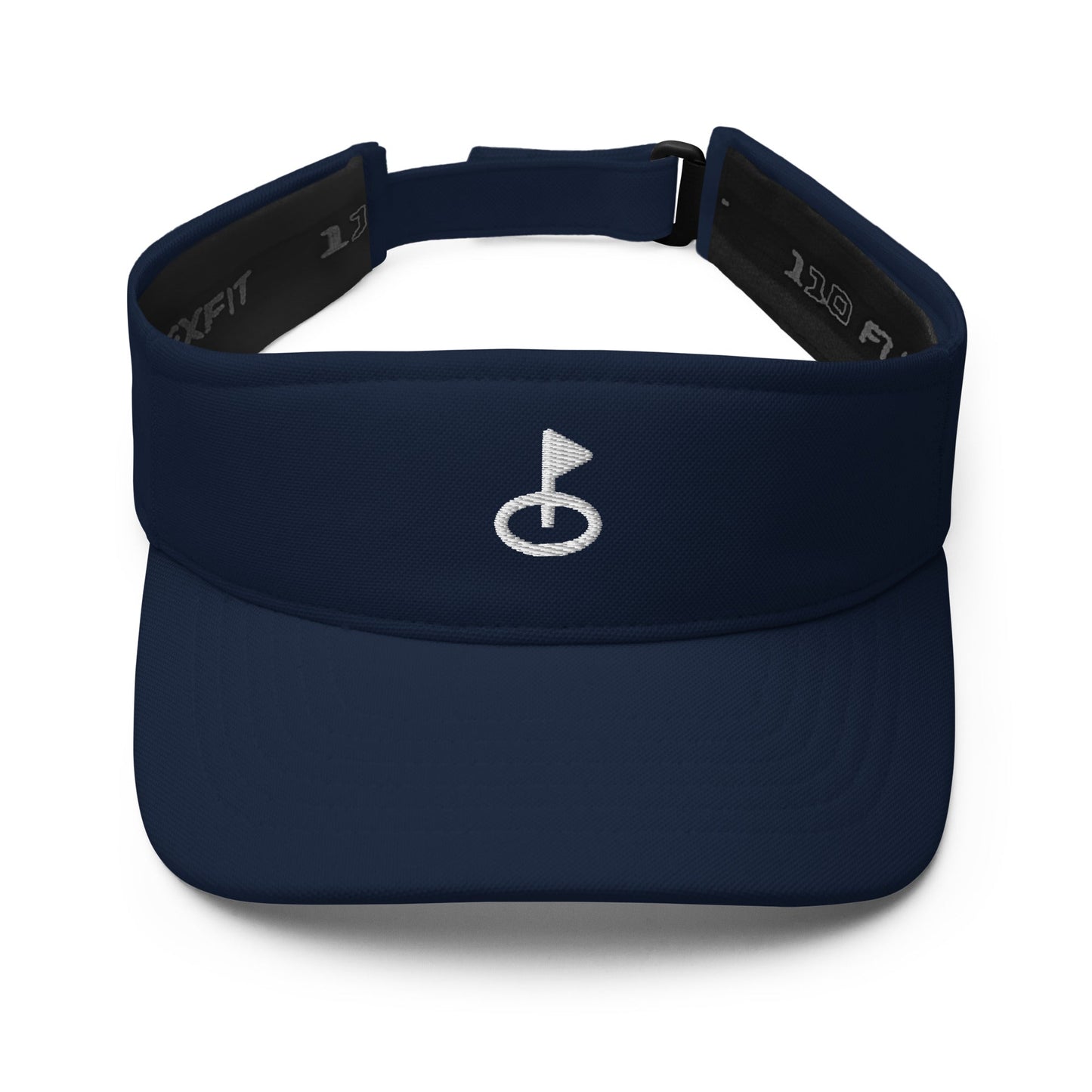 Embroidered Golf Flag Visor – Minimalist Women’s Golf Hat - Navy - Club Rehab