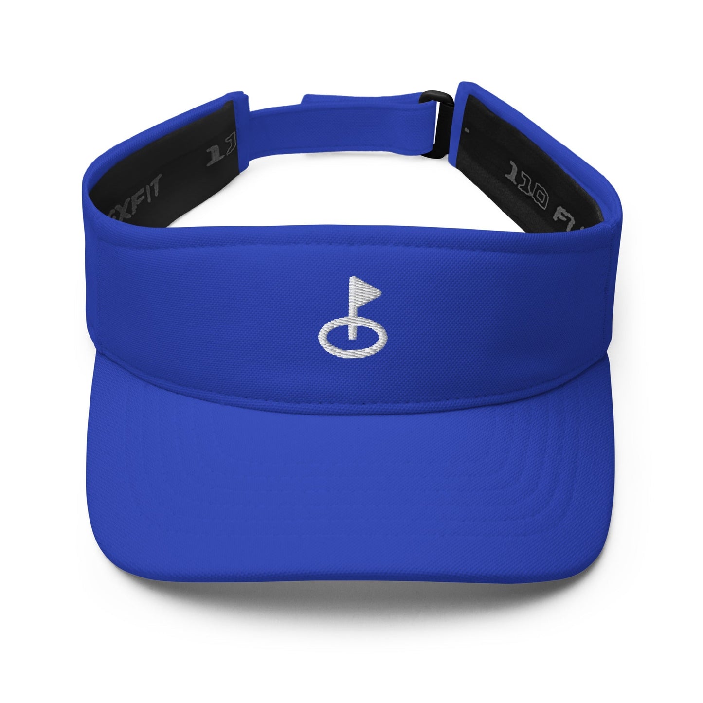 Embroidered Golf Flag Visor – Minimalist Women’s Golf Hat - Royal - Club Rehab