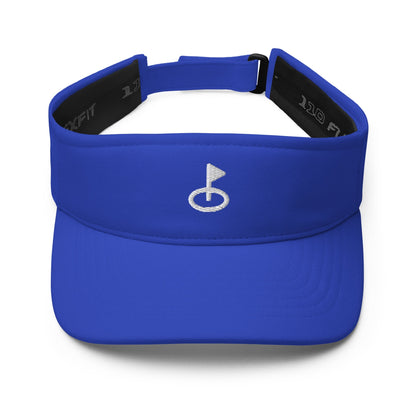 Embroidered Golf Flag Visor – Minimalist Women’s Golf Hat - Royal - Club Rehab