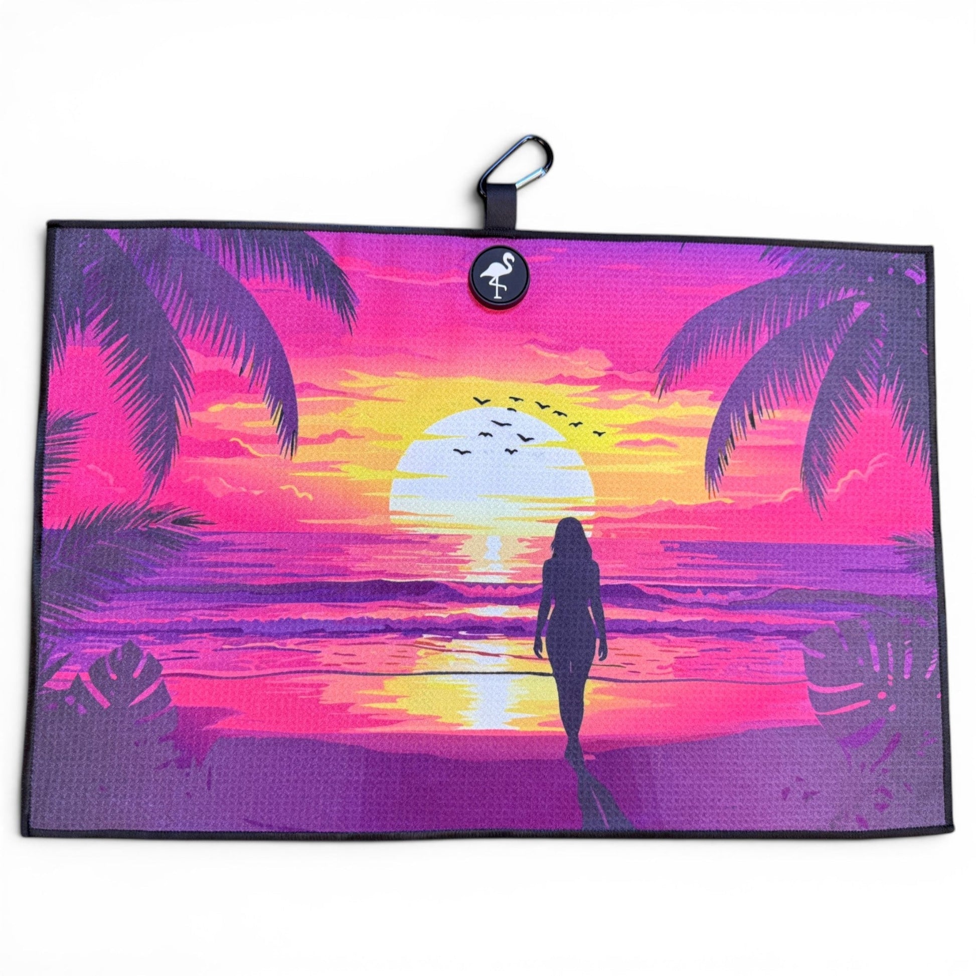 Endless Summer Golf Towel | 24” x 16” Microfiber Towel | Magnetic Clip & Carabiner | Premium Golf Accessory - Club Rehab