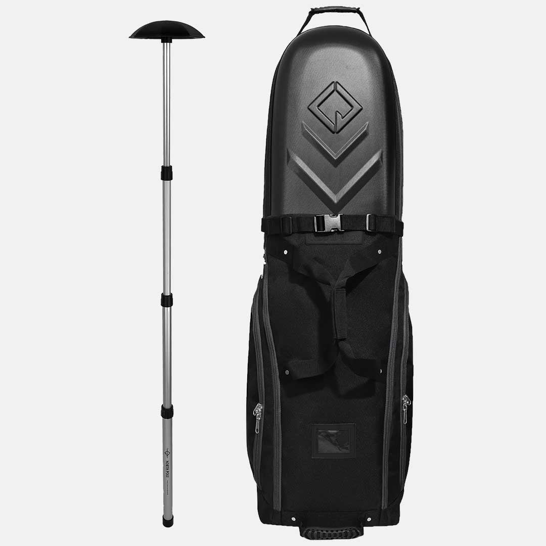 Enforcer Golf Travel Bag | Unrivaled Hard Top Durability - Black/Grey w/North Pole - Club Rehab