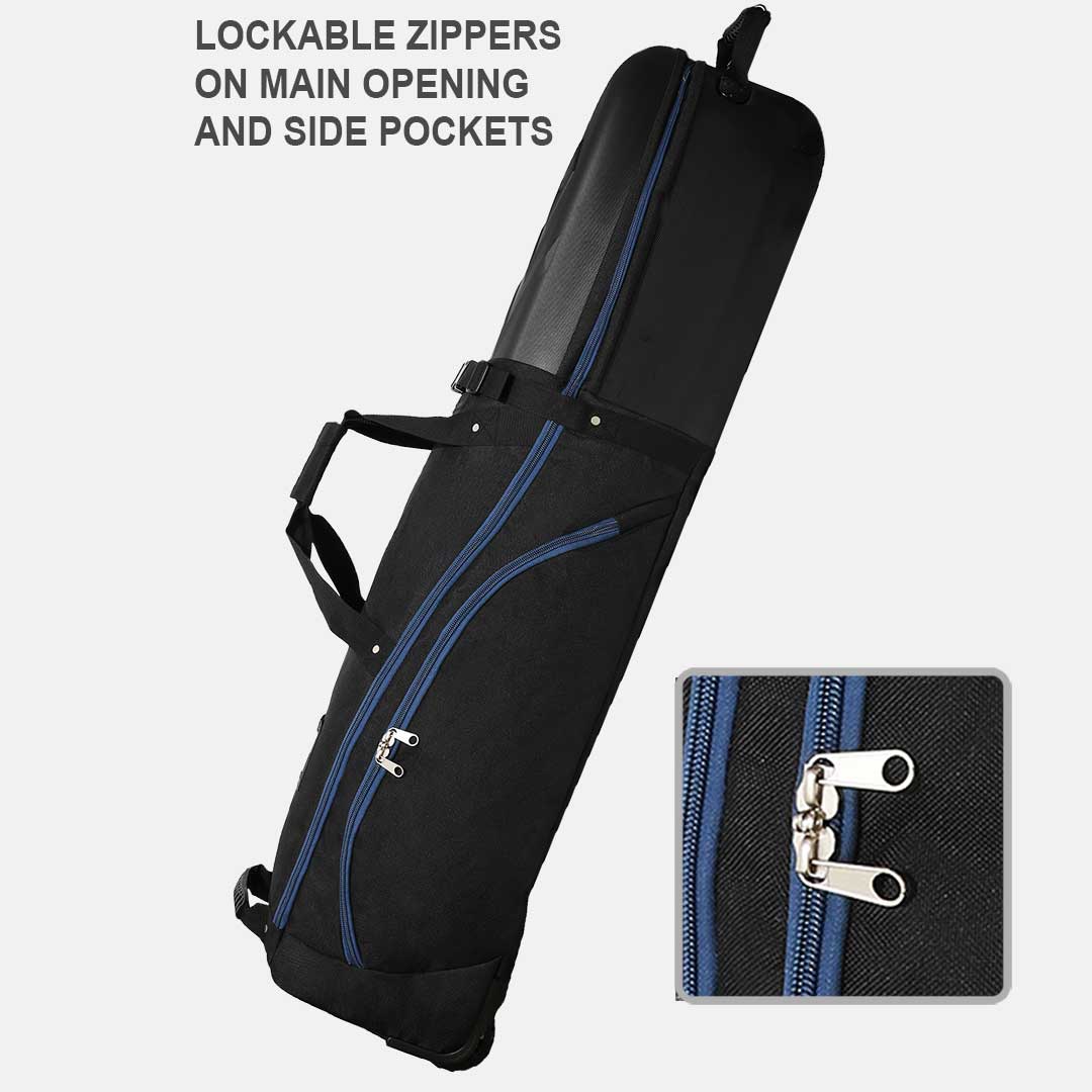Enforcer Golf Travel Bag | Unrivaled Hard Top Durability - Black/Blue - Club Rehab