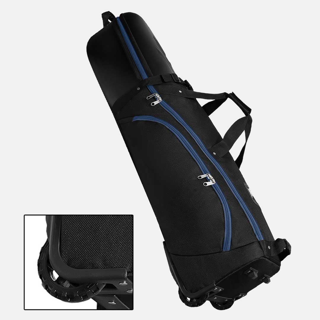 Enforcer Golf Travel Bag | Unrivaled Hard Top Durability - Black/Blue - Club Rehab