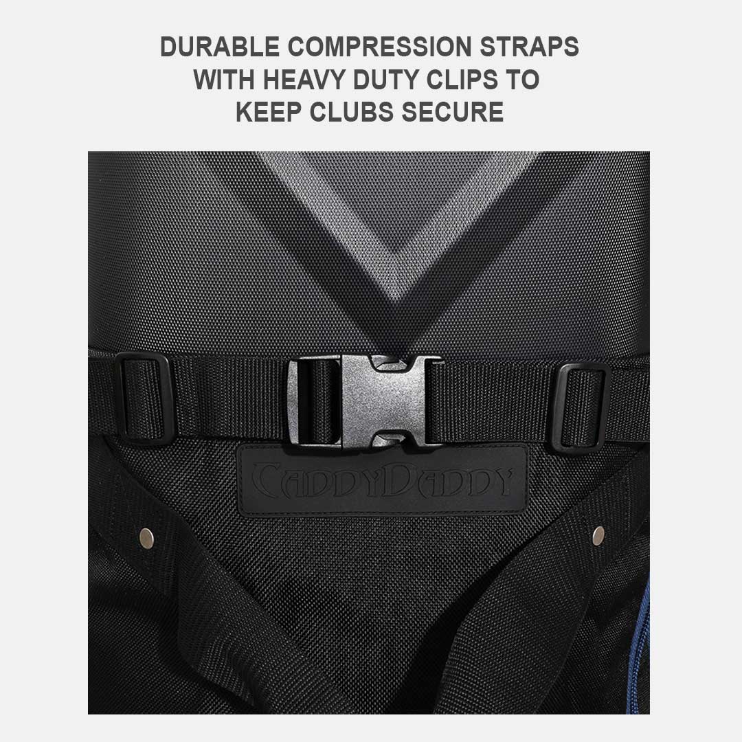 Enforcer Golf Travel Bag | Unrivaled Hard Top Durability - Black/Blue - Club Rehab