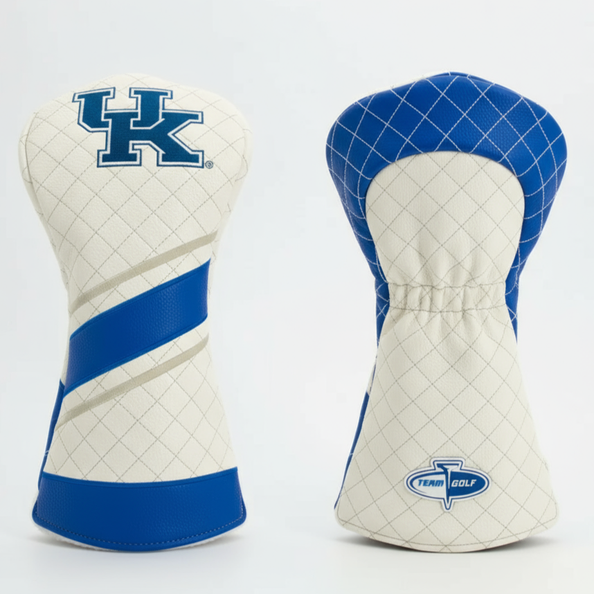 Two golf club head covers with Kentucky Wildcats logo on a white background