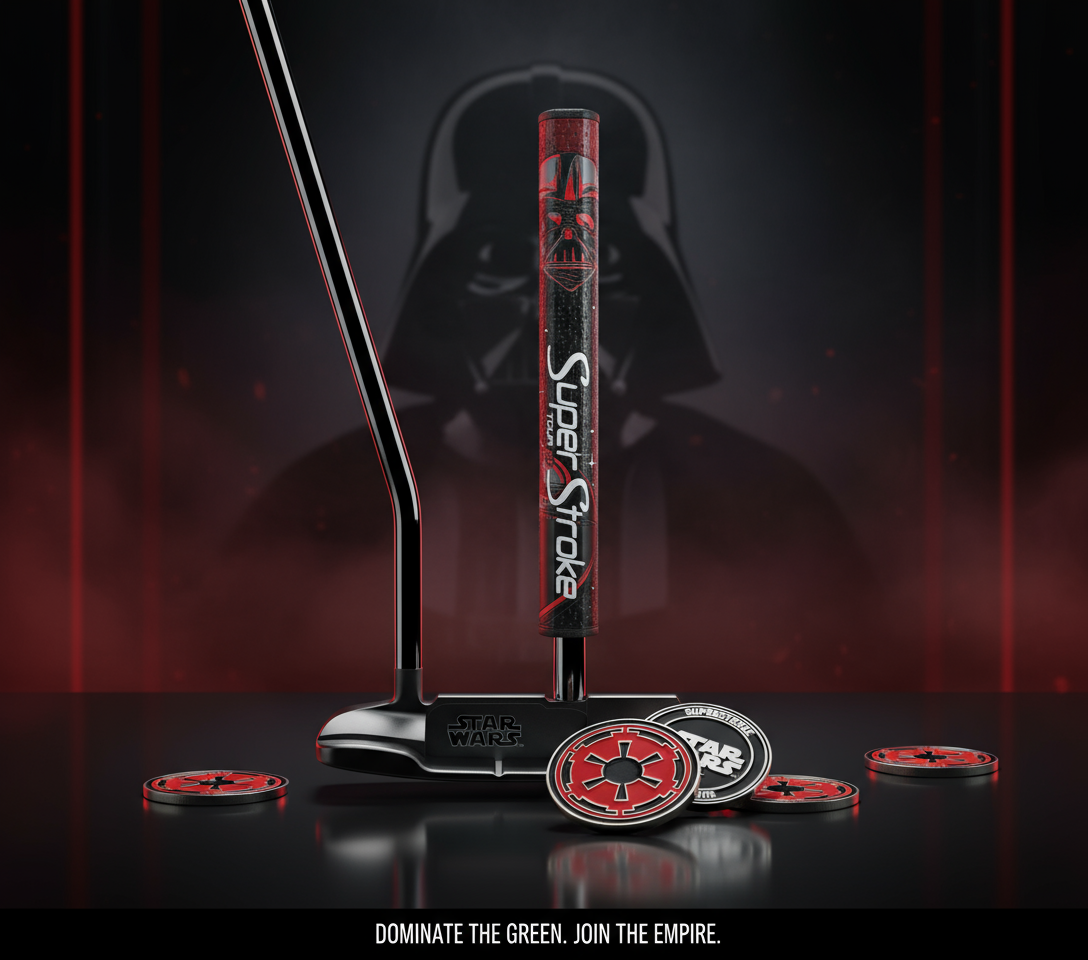 SuperStroke Star Wars Darth Vader Tour 2.0 Putter Grip (with Matching Ball Marker)