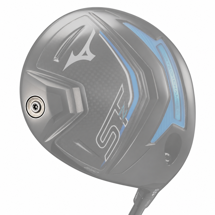 Rear screw-weight port shown on Mizuno ST-Z 230.