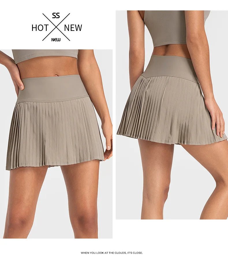 Fairway Flair Golf Skirt – Sporty, Stylish, Comfortable - Mocha Beige XS - 4 - Club Rehab