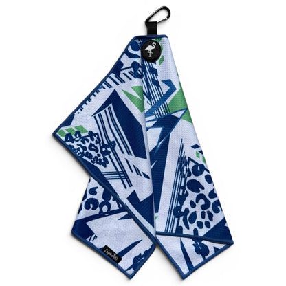 Fairway Frenzy Golf Towel | 24” x 16” Microfiber Towel | Magnetic Clip & Carabiner | Premium Golf Accessory - Club Rehab