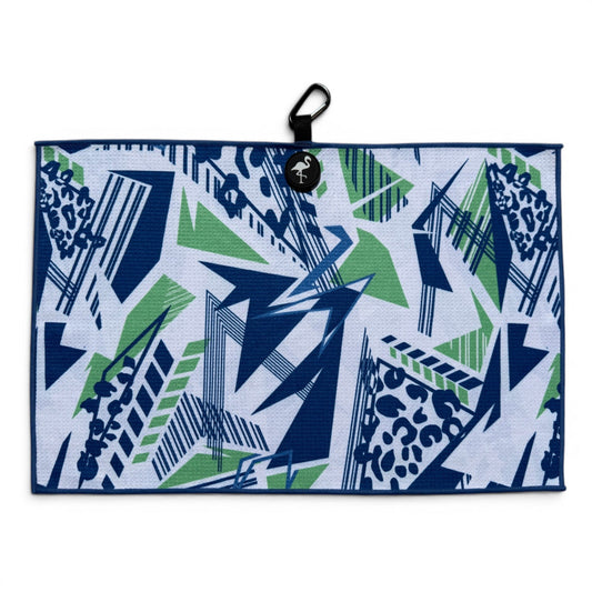 Fairway Frenzy Golf Towel | 24” x 16” Microfiber Towel | Magnetic Clip & Carabiner | Premium Golf Accessory - Club Rehab