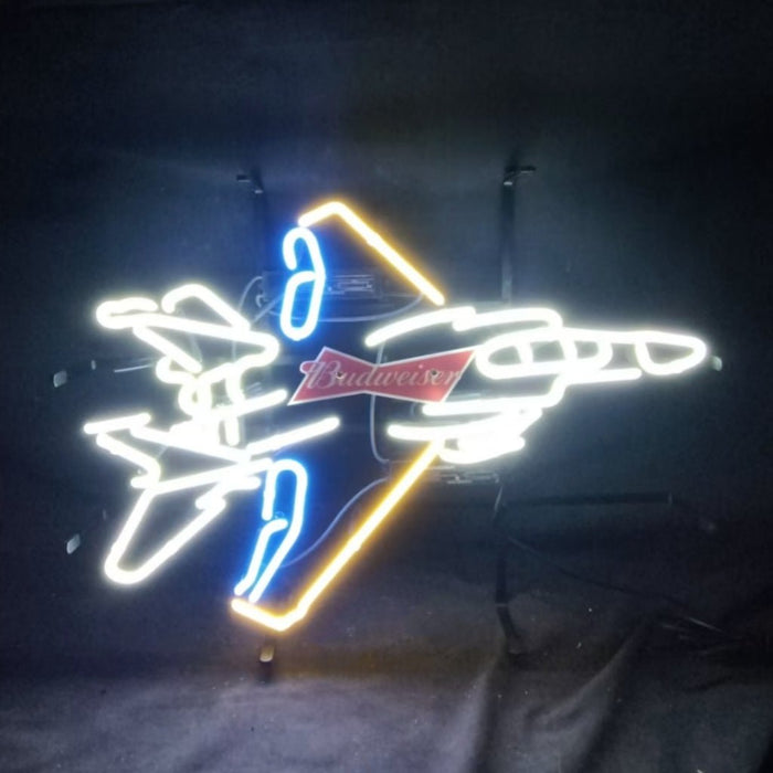 Fighter Plane Budweiser Beer Neon Signs - Club Rehab