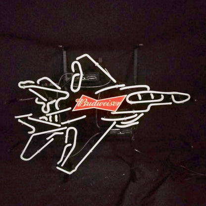 Fighter Plane Budweiser Beer Neon Signs - Club Rehab