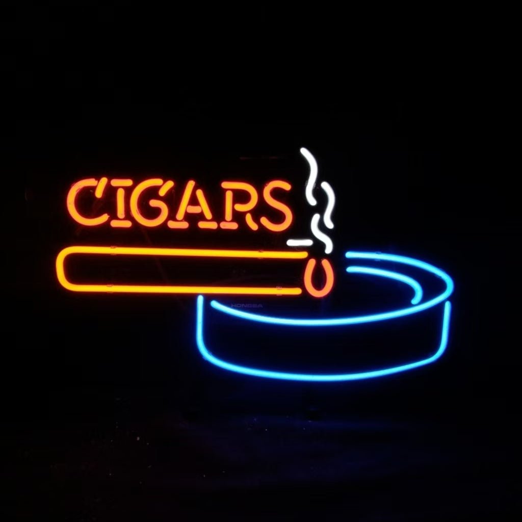 Fire Cigars Ashtray Neon Signs - Club Rehab