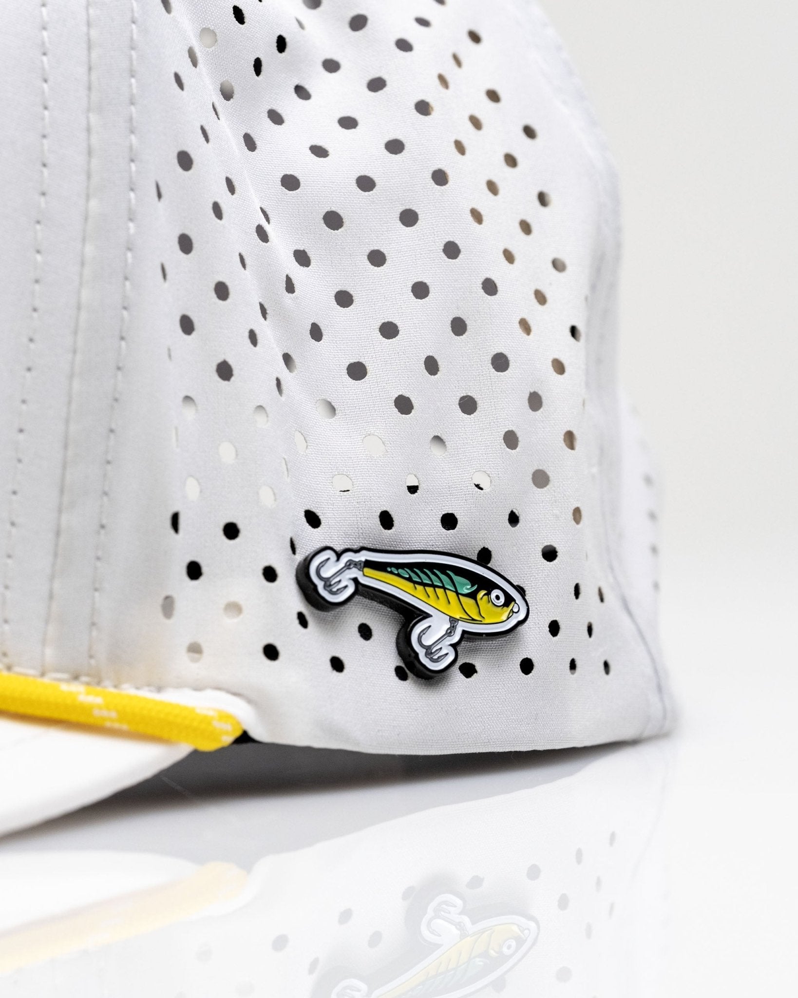 Fishing Lure White - Perforated Rope Hat - Club Rehab