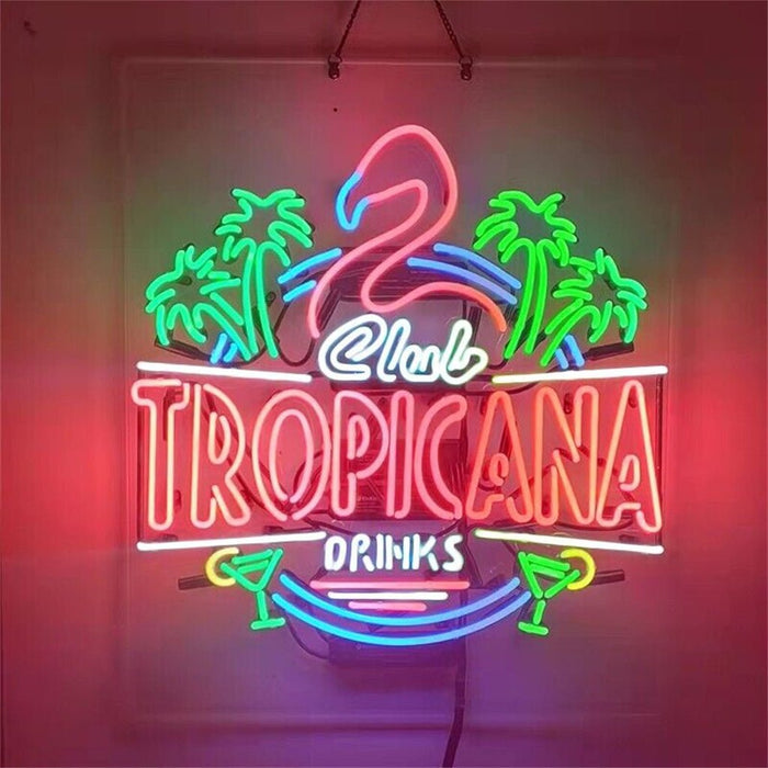 Flamingo Club Tropicana Drinks Neon Signs - Club Rehab