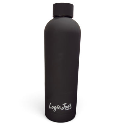 Flamingo Hydration Bottle | 24oz Insulated Stainless Steel | Screw On Lid - Black - Club Rehab
