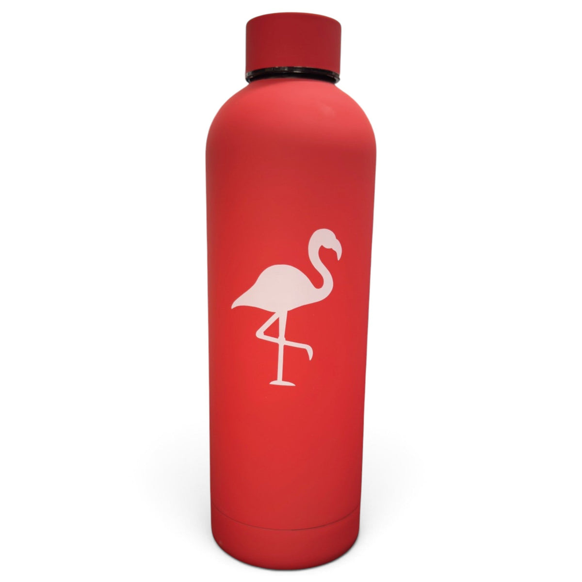 Flamingo Hydration Bottle | 24oz Insulated Stainless Steel | Screw On Lid - Red - Club Rehab