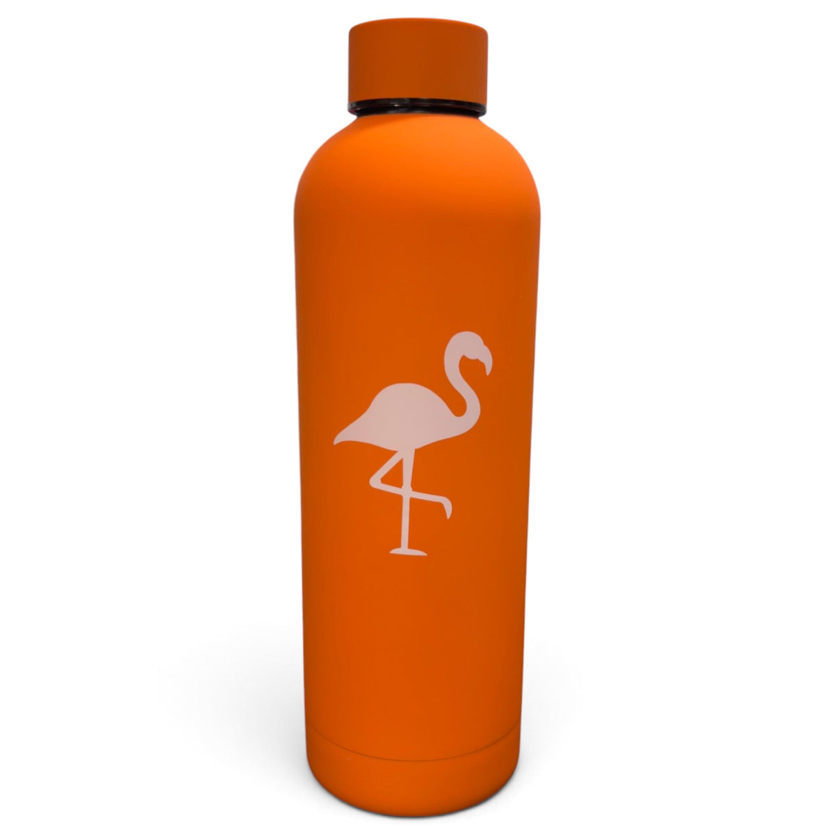 Flamingo Hydration Bottle | 24oz Insulated Stainless Steel | Screw On Lid - Orange - Club Rehab