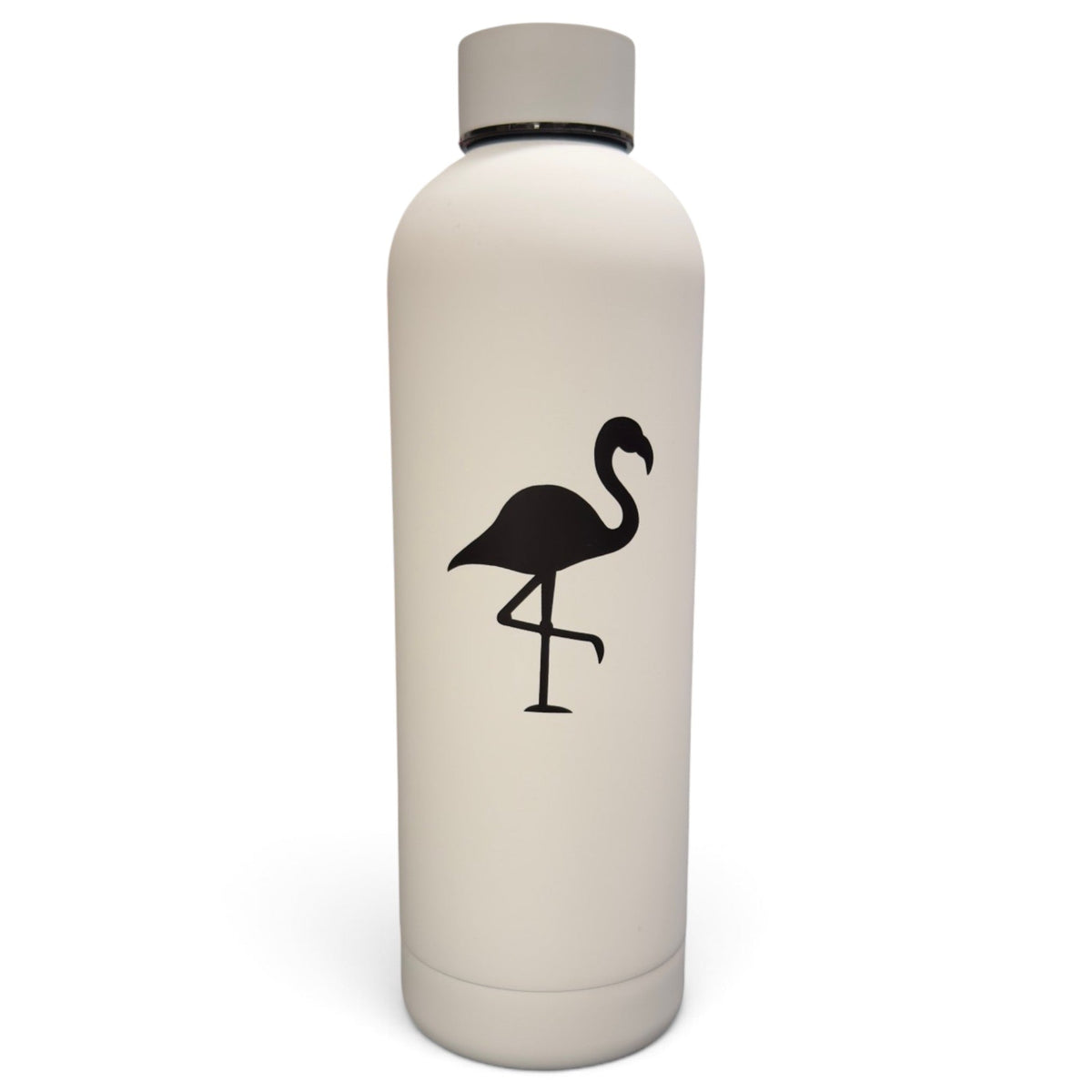 Flamingo Hydration Bottle | 24oz Insulated Stainless Steel | Screw On Lid - White - Club Rehab