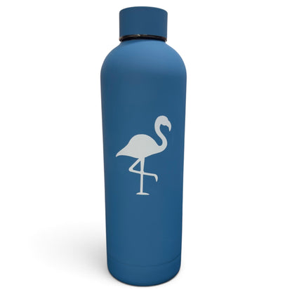 Flamingo Hydration Bottle | 24oz Insulated Stainless Steel | Screw On Lid - Teal - Club Rehab