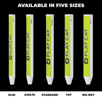 FLAT CAT Original Putter Grip - Five-size profile comparison