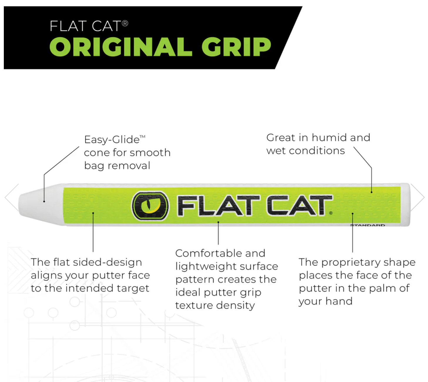 FLAT CAT Original Putter Grip - Svelte - Club Rehab